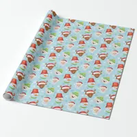 Christmas Snowmen Santa and Polar Bears Wrapping Paper