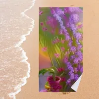 Fantasy landscape, tropic and dreamy   beach towel