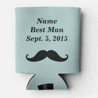 Best Man Mustache Hat and Suit Can Cooler