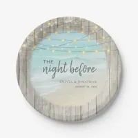 Rustic Beach Wedding Rehearsal Dinner  Paper Plates