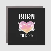 Skeleton Hands Heart Graphic Minimal Style Car Magnet