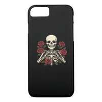 Skeleton Heart Hands With Red Roses – Romantic Got iPhone 8/7 Case