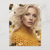 The honeybee goddess postcard