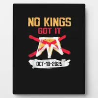 No King Patriotic Freedom No Kings In America Crea Plaque