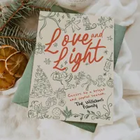 Love and Light Christmas and Holiday Card 