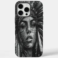 Indian girl warrior with face paint iPhone 16 pro max case