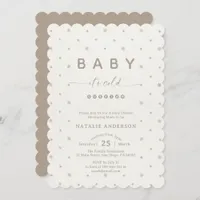 Elegant Snowflake It's Cold Outside Baby Shower Invitation