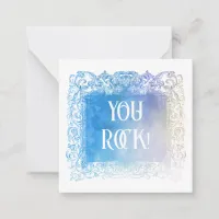 *~*  Ombre Glitter YOU ROCK  AP62 Flat Note Card