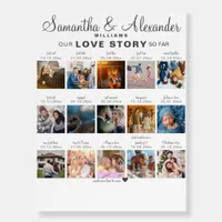 Love Story Timeline Couple Wedding Anniversary Foam Board