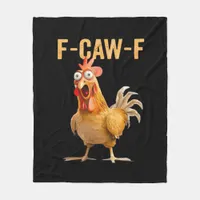 Gothic Funny Humor Crow F Caw F Style Fleece Blanket