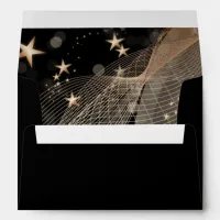 Magical Shiny Gold Stars Strings and Bokeh Lights  Envelope