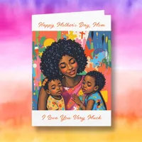 Colorful Abstract Thank You Mom | Mother's Day Card