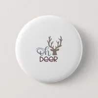 Oh Deer Retro Classic Design  Button