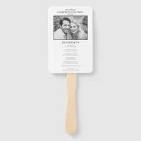 Vintage Elegant Roaring 20s Photo Wedding Program Hand Fan