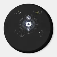 Whimsigoth Night Sky Sun Moon Witchy Classic Vinta Magnet