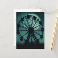 Abandoned Ferris Wheel Postcard