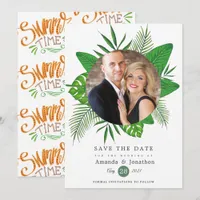 Tropical Summer Beach Photo Wedding Save The Date