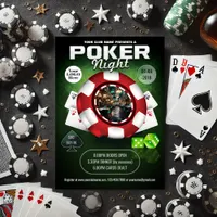 Club/Corporate Casino-Themed Poker Night Photo Invitation