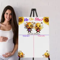 Gender Reveal He or She What Will It Bee Game Foam Board