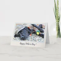 Happy Father's Day Black Labrador Duck Hunting Dog Card