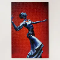 Robot Cyborg passionately dancing Flamenco Jigsaw Puzzle