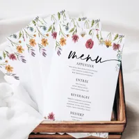 Wildflower Wedding Flat Menu