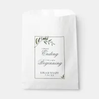 Fern Green Willow Branch Elegant Wedding Favor Favor Bag