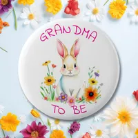 Grandma to be | Woodland Creatures Baby Shower  Button