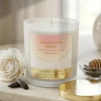 Elegant Blush Pink Shiny Gold Ombre Candle Label