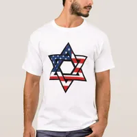 American Flag in the Star of David Shirt