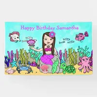 Mermaid Under the Sea Birthday Banner