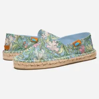 Pastel Floral Blue Art Nouveau Botanical Espadrilles