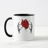 Heart And Hands Skeleton Heart Hands Soft Mug