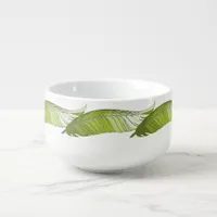 Soup Mug - Five Green Feathers