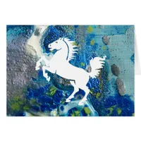 Mustang on Mixed Media Painting