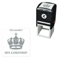 Personalized Funny Crown Picture His Lordship Self-inking Stamp