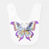 Butterfly flying baby bib