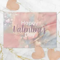 Romantic Pastel Hearts Valentine's Paper Placemat