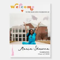 Retro Graduation Party Class Of 2024 Welcome Sign