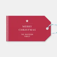 Merry Christmas New Year Chic Modern Custom Name Gift Tags