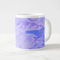 Camouflage Pastel Blue Abstract Pattern