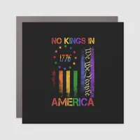 Patriotic Protest No Kings In America Car Magnet