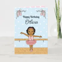 Personalized Ballerina Birthday  Holiday Card