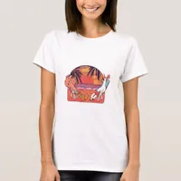 Unicorn Flamingo Beach T-Shirt