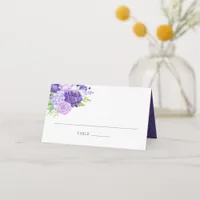 Ultra Violet Floral Wedding Table Number Place Card
