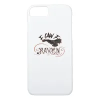 I Caw The Raven Gothic Art Horror Classic Retro iPhone 8/7 Case