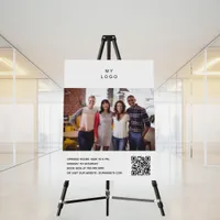 Business logo photo welcome QR-code Foam Board