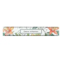 Watercolor Floral Custom Name Ruler