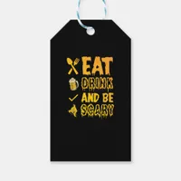 Eat Drink And Be Scary I Halloween Retro Classic Gift Tags