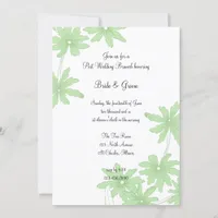 Light Green Daisies Post Wedding Brunch Invitation